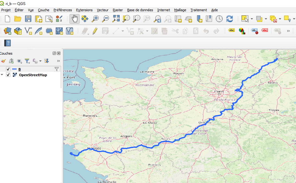 exemple itinéraire qGis