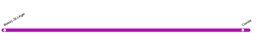 Plan de la ligne de randonnée 8b