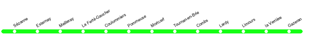 Plan de la ligne de randonnée t1p